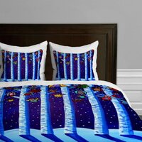 Deny Designs Renie Britenbucher Party Owls Duvet Cover, Twin/Twin XL