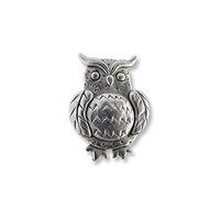 Pewter Whimsical Owl Pin by The Magic Zoo