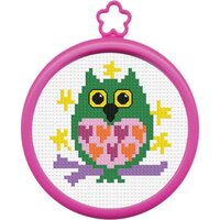 Bucilla My 1st Stitch Mini Counted Cross Stitch Kit, 45641 Owl