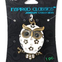 Plaid Inspired Classic Jewelry, 3D Owl Pendant