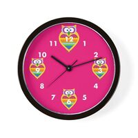 CafePress Colorful Owl 10" Wall Clock for Livingroom, Kitchen, or Office