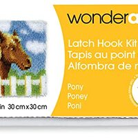 Wonderart Pony Yarn Latch-Hook Kit12" X 12"100% Acrylic Machine Wash & Dry