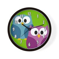 CafePress Cute Owl Design Unique Decorative 10" Wall Clock