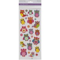 Multicraft Imports Glitter Everyday Stickers, Owls