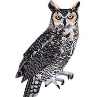 Great Horned Owl Iron On Embroidered Applique Patch