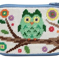 Stitch and Zip Owl Coin Credit Card Case Needlepoint Kit SZ 205