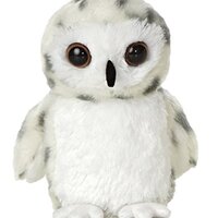 Aurora Mini Flopsie 6" Snowy Owl,White