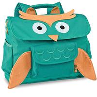 Bixbee Kids Backpack, Green Owl Backpack for Boys & Girls, Water Resistant Backpack with Pockets