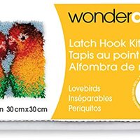 Wonderart Lovebirds Latch Hook Kit, 12" X 12" (426209)