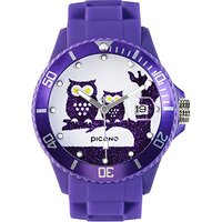 PICONO Purple Juggler Time and Date Water Resistant Analog Quartz Watch - Owl