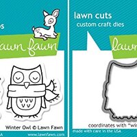 Lawn Fawn Winter Owl Clear Stamp and Die Set - Includes One Each of LF434 (Stamp) & LF580 (Die)