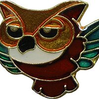 Owl - Wise Flying Great Horned Owl - Enamel Pin