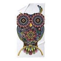 CafePress Vibrant Owl Large Beach Towel, Soft Towel with Unique Design