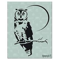 Stencil1 Owl Stencil - Durable Quality Reusable Mylar Stencils - Great for Halloween & Pumpkin D