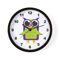 CafePress Owl 10" Wall Clock for Livingroom, Kitchen, or Office