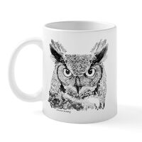 CafePress Horned Owl Mug 11 oz (325 ml) Ceramic Coffee Mug