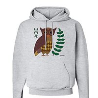 TooLoud Owl of Athena Hoodie Sweatshirt Ash Gray - 2XL