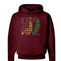 TOOLOUD Owl of Athena Dark Hoodie Sweatshirt Maroon - 3XL