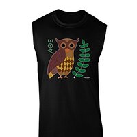 TOOLOUD Owl of Athena Dark Muscle Shirt - Black - 2XL