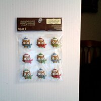 Holiday Christmas Winter Owl Stickers ~ Dimensional Raised Layered 3D ~ 1 Sheet 9 Piece SO Cute!