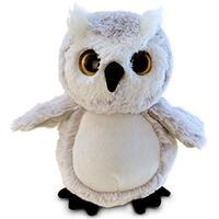 DolliBu Plush Owl Stuffed Animal - Soft Huggable Grey Owl, Adorable Playtime Owl Plush Toy, Cute For