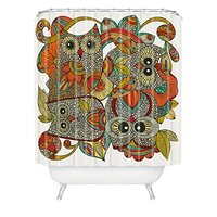 Deny Designs Valentina Ramos 4 Owls Shower Curtain Extra Long, 69 x 90