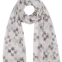 ScarvesMe Small Owl Prints Oblong Scarf (Beige)