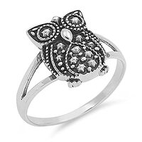 Vintage Owl Wholesale Bali Ring New .925 Sterling Silver Band Size 6