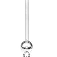 Pierced Owl 14GA Bioflex Dangling CZ Crystal Heart Maternity Pregnancy Belly Button Ring (Clear)
