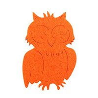 Petra's Craft News A- euf 4608–16 Side Owl Decoration 15 x 80 MM/Orange/Felt