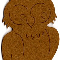 Petra's Craft News A- euf 4608–78 Side Owl Decoration 15 x 80 MM Brown/Felt