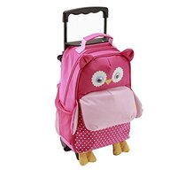 yodo Zoo 3-Way Kids Suitcase Luggage or Toddler Rolling Backpack with wheels,Small Owl