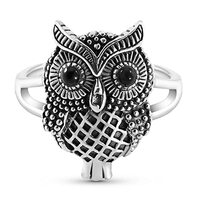 AeraVida Intuitive Magic Owl .925 Sterling Silver Ring (7)