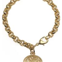MADE IN USA - Greek Athena 2-sided owl charm bracelet, from ILANET Museum Collection