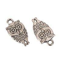 10 x Adorable Owl Charms 15x10mm Antique Silver Tone | One Sided Charm Pendants for Gemstone Necklac