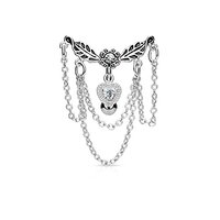 Pierced Owl 14GA 316L Surgical Steel Leaflet Chandelier Chained Heart Top Down Dangling Belly Button