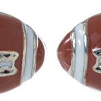 Artisan Owl - Football Stud Earrings