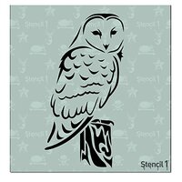 Stencil1 Barn Owl - Attractive & Durable Quality Reusable Stencils for Painting - Create DIY Mum