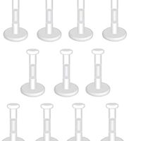 Lot of 10 Value Pack 14-16GA Clear Bioflex 3mm Flat Push Top Lip Ear Nose Piercing Retainers (14GA 1