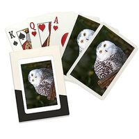 Lantern Press Snowy Owl (52 Playing Cards, Poker Size Card Deck with Jokers)
