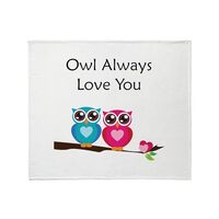 CafePress Owl Always Love You Throw Blanket Super Soft Fleece Plush Throw Blanket, 60"x50"