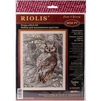 RIOLIS 0038 PT - Eagle Owl - Counted Cross Stitch Kit 11¾" x 15¾" Zweigart 1