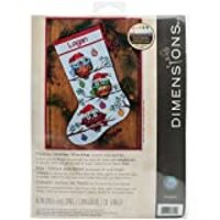 Dimensions X Holiday Hooties Counted Cross Stitch Personalized Christmas Stocking Kit, 16"