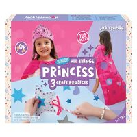 jackinthebox Princess Themed Arts and Crafts for Girls - Make a Cape, Tiara and Wand, Best Gift for 