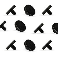 Pierced Owl Set of 10 Black Acrylic Dermal Anchor Retainer Tops 4mm, Metal Free, Allergy Free