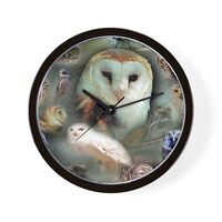 CafePress Happy Owls 10" Wall Clock for Livingroom, Kitchen, or Office