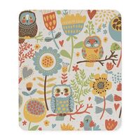 CafePress Flowers and Owls Mousepad Non-Slip Rubber Gaming Mousepad