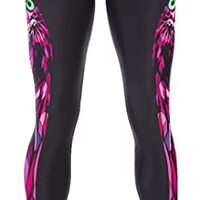Sister Amy Girl Fitness Yoga Pants Printed Stretch Ankle Legging Owl