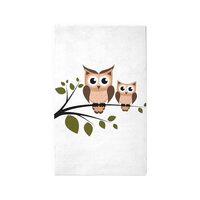CafePress Brown Owl Duo 3'X5' Area Rug Decorative Area Rug, Fabric Throw Rug
