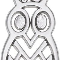 Rembrandt Flat Owl Charm - Metal - Sterling Silver